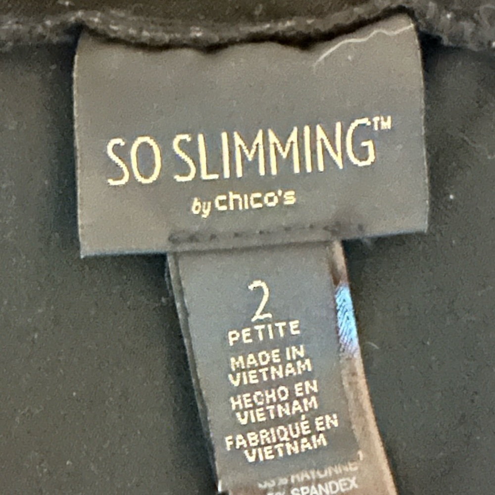 Chico’s So Slimming Black Pants – Size 2 Petite - Picture 3 of 3